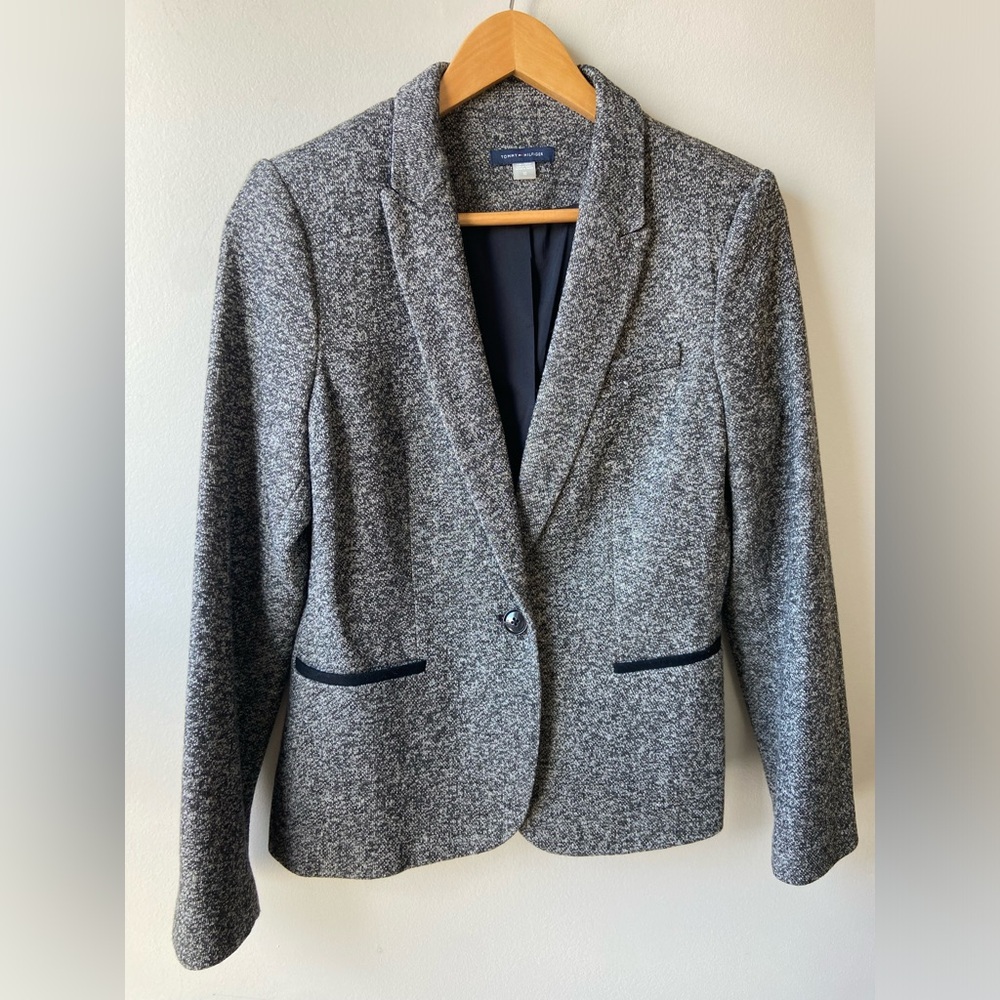 Tommy Hilfiger grey knit blazer